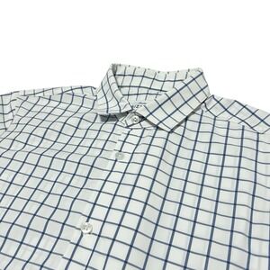 Mizzen+Main Leeward Shirt Men's Medium Trim Fit Plaid Performance‎ Long Sleeve